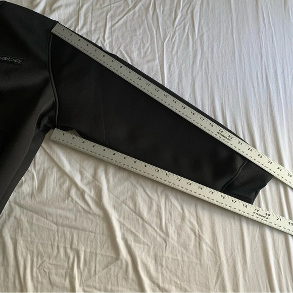 Bebe Black Moto Bomber Logo Jacket Size 2XL Rhinestones Sequin Jacket Y2K - Picture 11 of 11